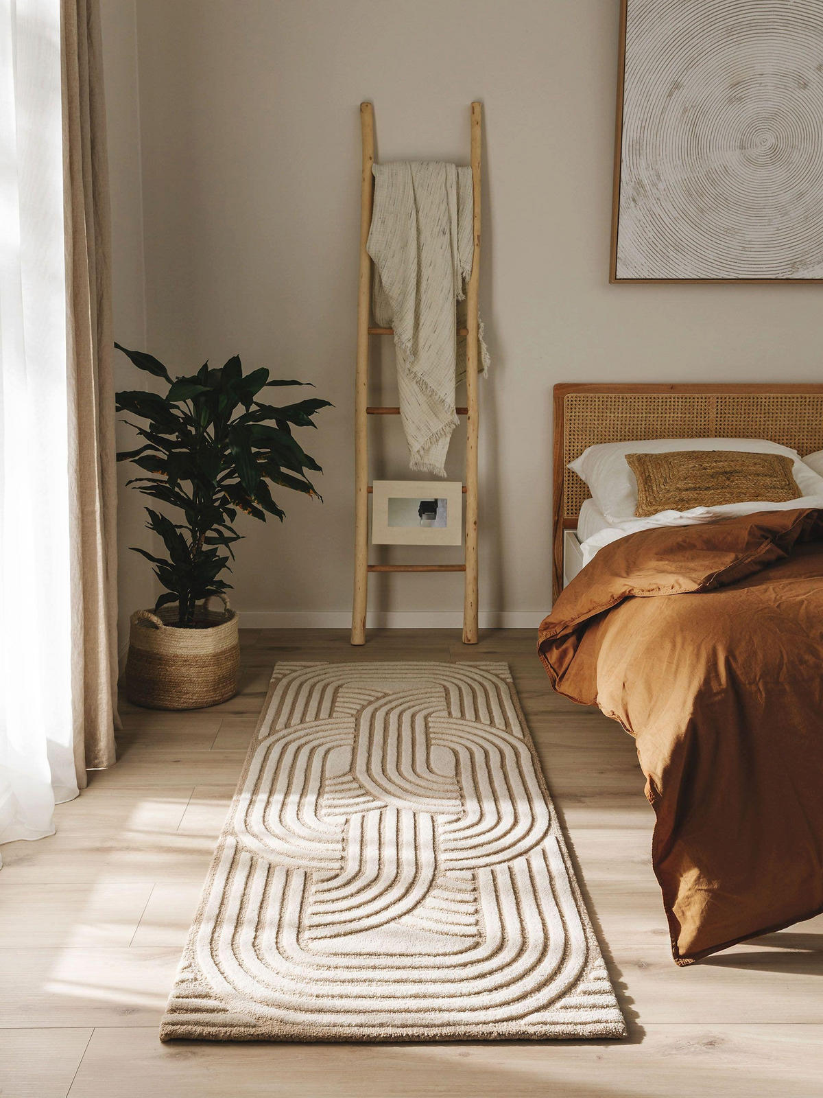 WOLLTEPPICH-LÄUFER Nuria Beige 70x200 cm - Beige, Textil (70/200cm) - benuta Pure