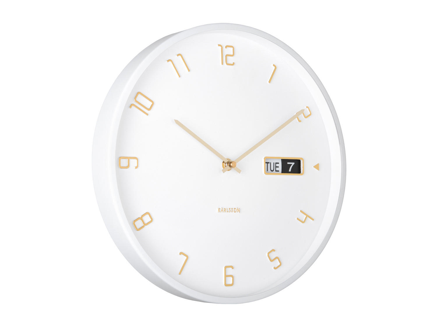 Karlsson Wanduhr Weiß 30x30x4.5 cm