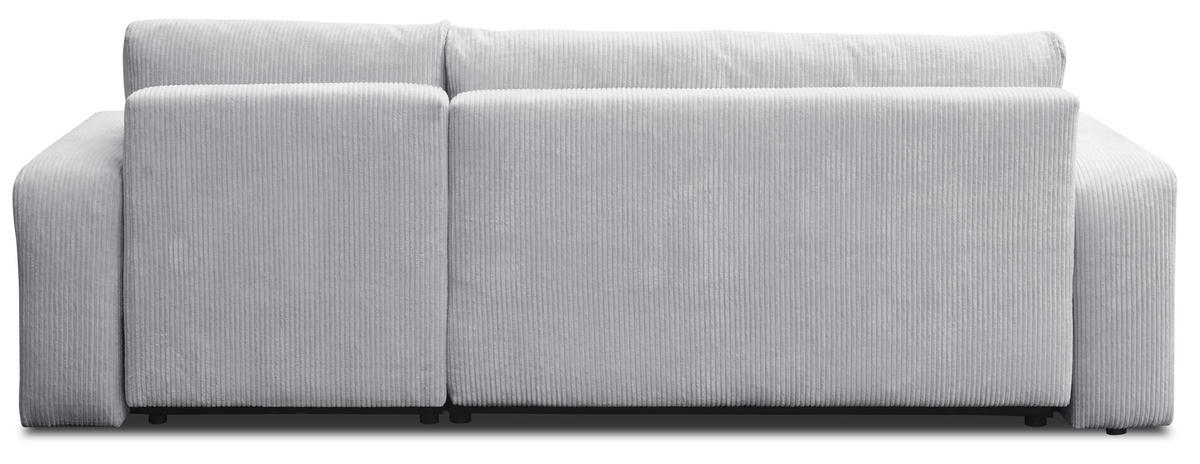 ECKSOFA LUNA mit Schlaffunktion und Bettkasten Cord-Stofff (Grün) - Grün, Textil (244/142cm) - VENASI MÖBEL