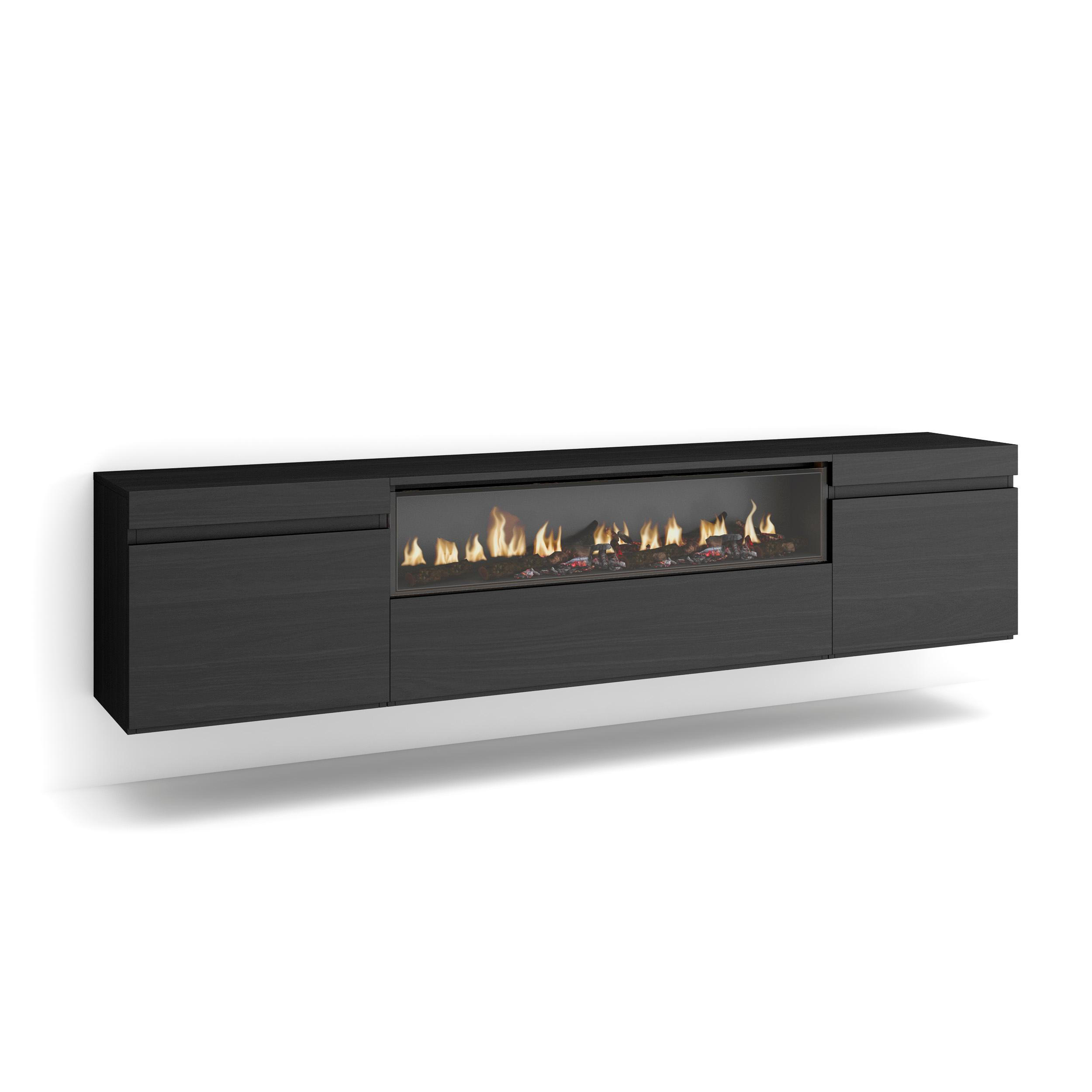 Skraut Home Tv-Schrank Anthrazit 200x45x35 cm