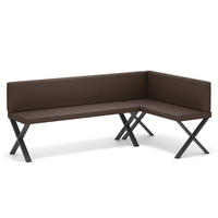 ECKBANK rechts VERO X Kunstleder glatt, 142/196 cm Braun - Braun, Kunststoff/Textil (142/196cm) - Idohome