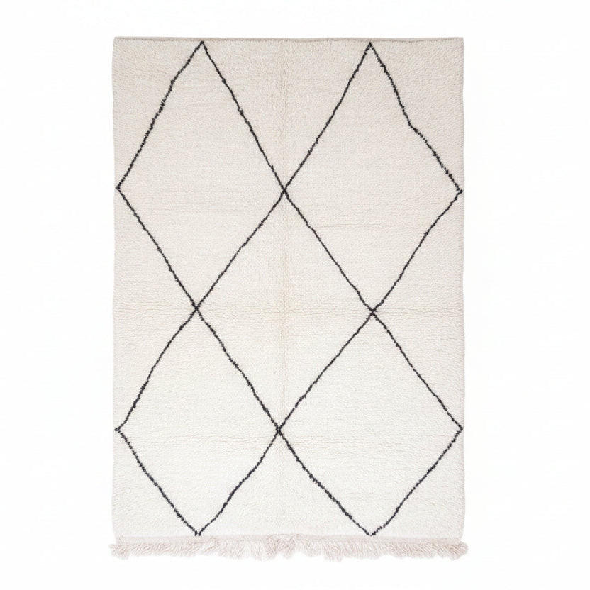 BERBERTEPPICH aus reiner Wolle 204x 304 cm - Weiß, Naturmaterialien (204/304cm) - AFK Living