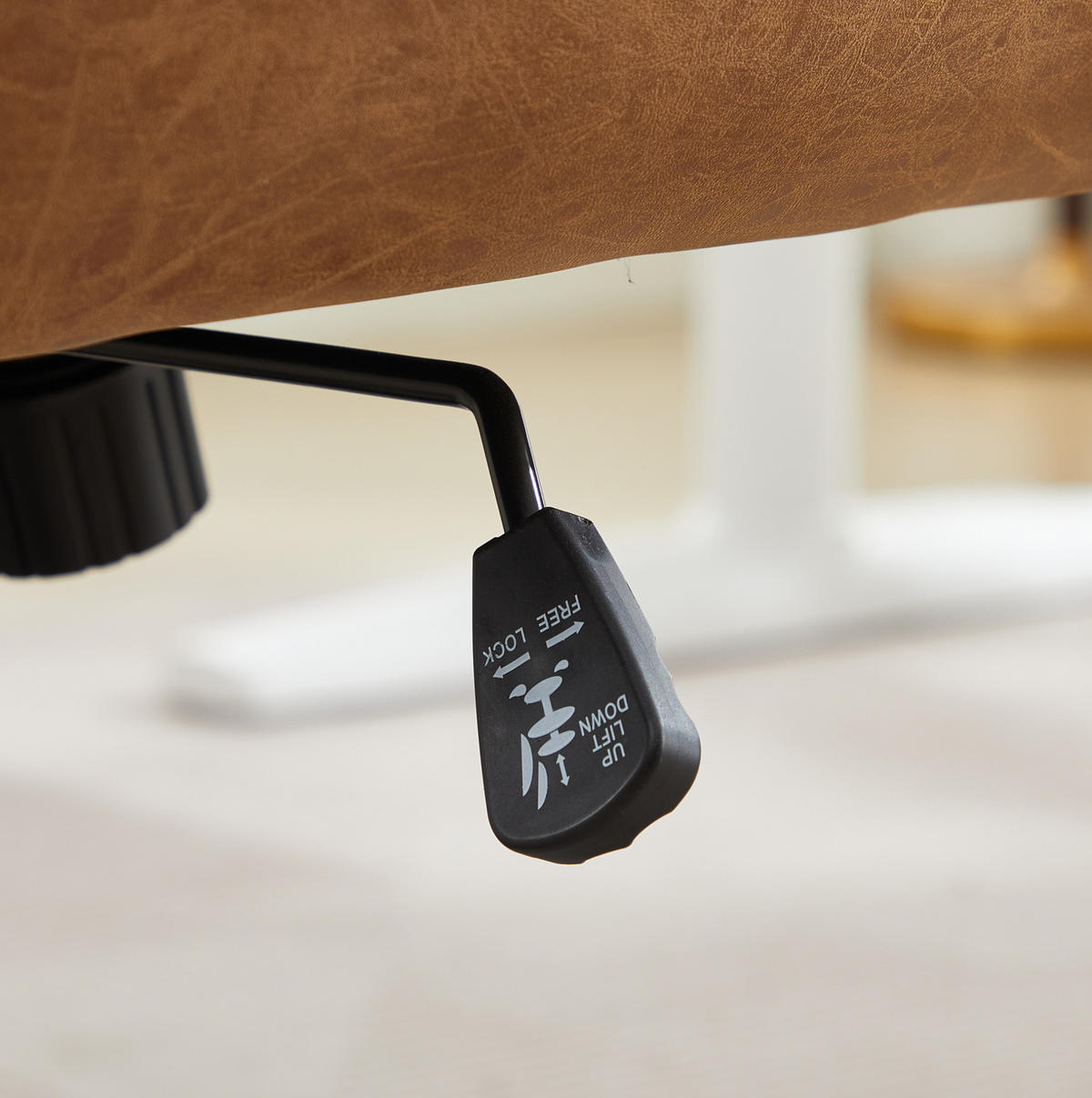 BÜROSTUHL höhenverstellbar PU Braun - Braun, Kunststoff (60.5/102/71.58cm) - Meubliv