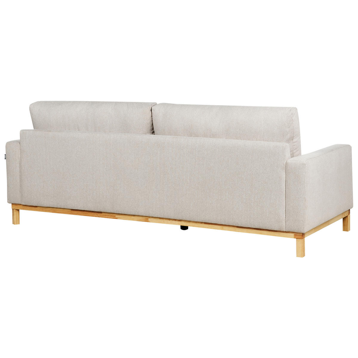3-SITZER-SOFA beige/hellbraun Siggard - Hellbraun/Beige, Textil (217/84/92cm) - Beliani