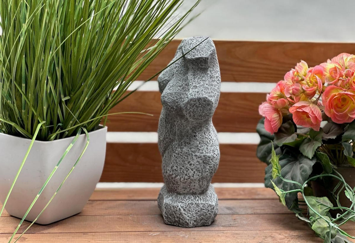 STEINFIGUR Frauen Torso Frauentorso Steinguss - Grau, Stein (10/26/8cm) - stoneandstyle