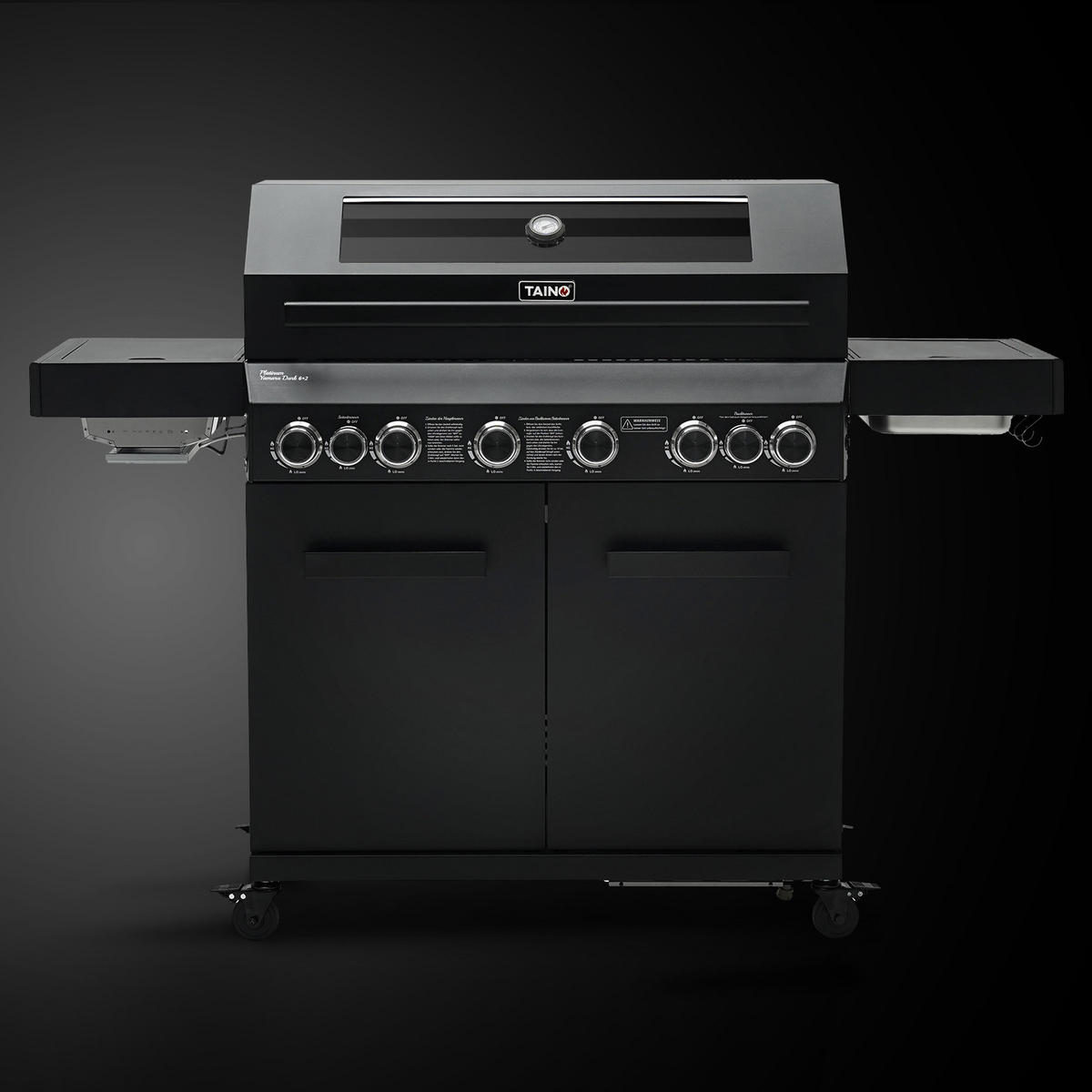 GASGRILL Platinum Yamara Dark 6+2 - Schwarz, Metall (159/117/55cm) - TAINO