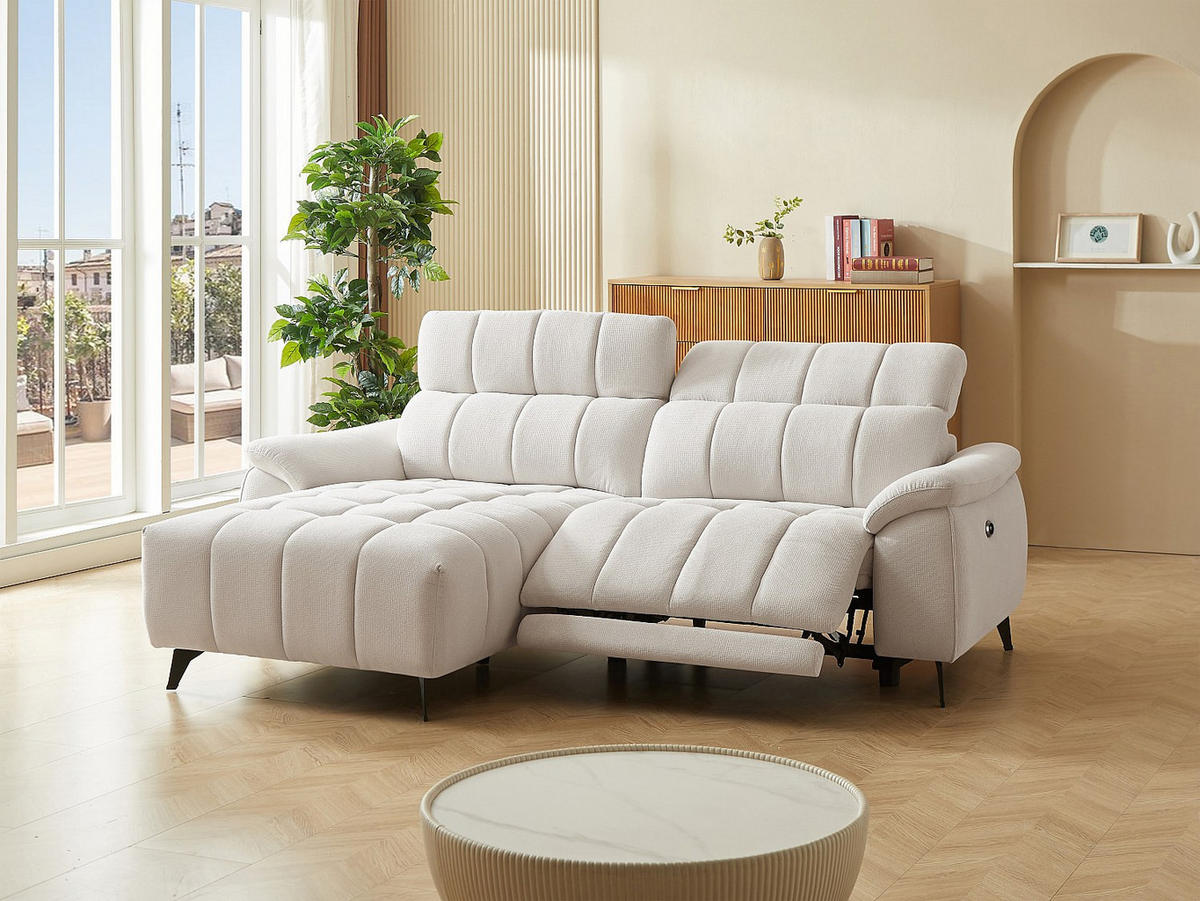 RELAXSOFA - 4 Personen-Sitzer - Stoff, Stoff - Beige - - Beige, Textil (230/79/169cm) - Vente-Unique
