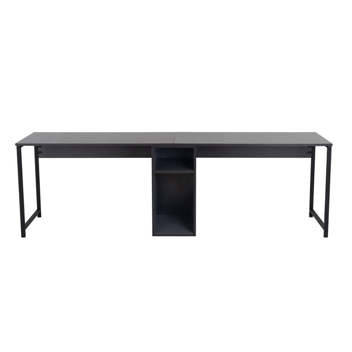 DOPPELSCHREIBTISCH - twin 240/60/74 cm - Anthrazit, Holzwerkstoff (240/60/74cm) - Calicosy