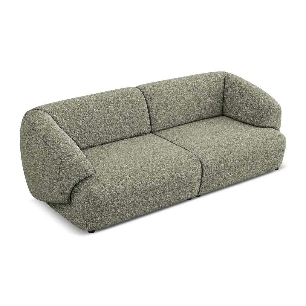 Thumbnail - Makamii 4-Sitzer-Sofa, Olivgrün, Textil, Füllung: Schaumstoff, 232x81x98 cm, Made in EU, Wohnzimmer, Sofas & Couches, So...
