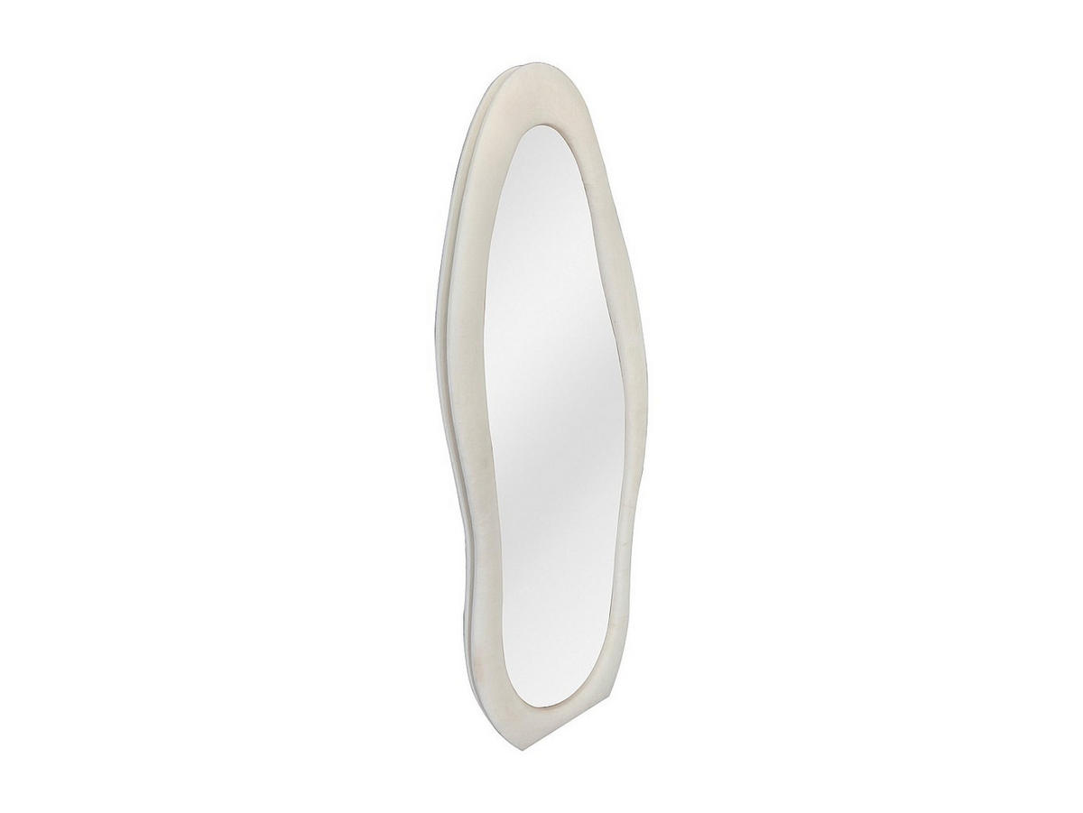 WANDSPIEGEL - 60 cm x 3 cm - samt - cremefarben Lavina - Creme, Textil (60/160/3cm) - Vente-Unique