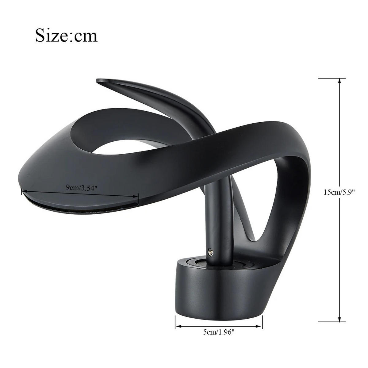 WASCHTISCHARMATUR Standard Schwarz - Schwarz, Metall (9/15/5cm) - Beaface
