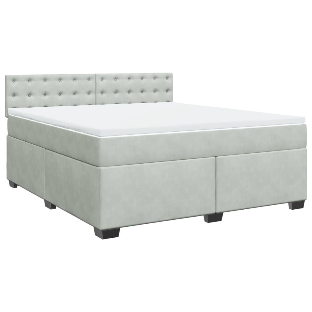 vidaXL Boxspringbett Grau 180x200 cm