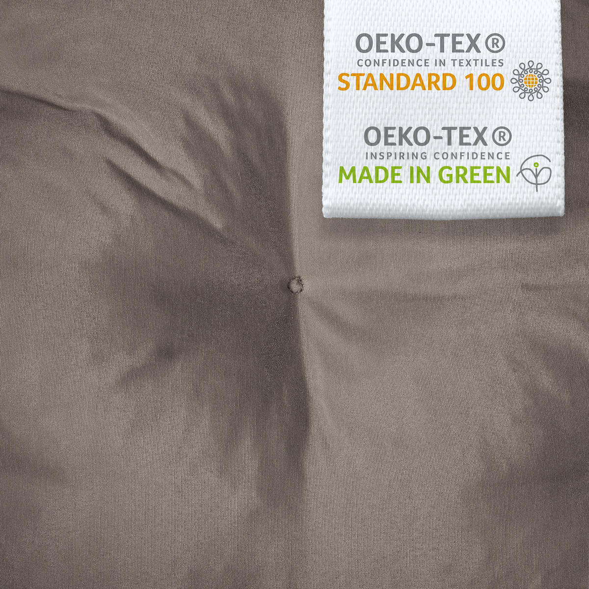 NIEDERLEHNER Flair NL 100x50x8cm Taupe (2tlg) - Taupe, Textil (50/100cm) - Beautissu 
