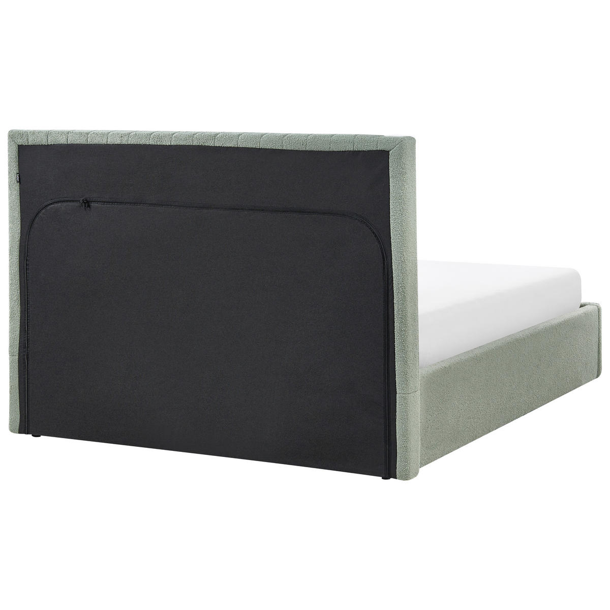 POSTELJA s prostorom za shranjevanje 140/200 bouclé zelena Vion - zelena, tekstil (140/200cm) - Beliani