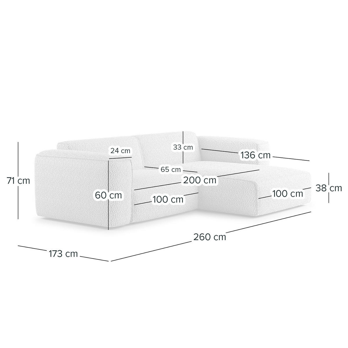 1,5-SITZER ECKSOFA mit Longchair - Anthrazit/Schwarz, Kunststoff/Textil (260/173cm) - home24