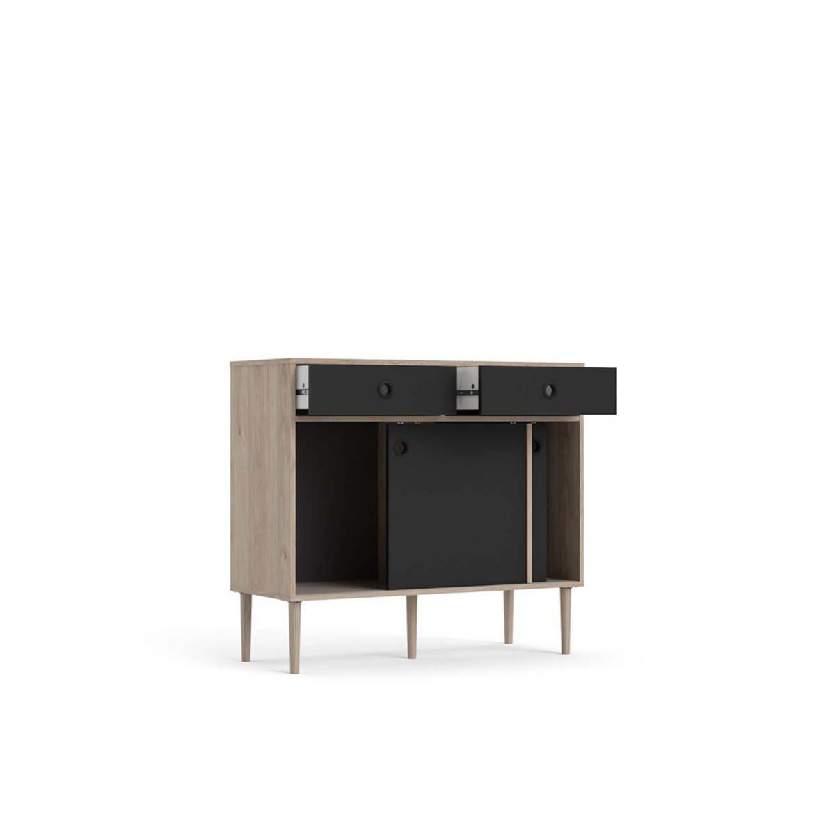 SIDEBOARD Penny Schwarz 99/41/89 cm - Schwarz, Holzwerkstoff (99/89/41cm) - ebuy24