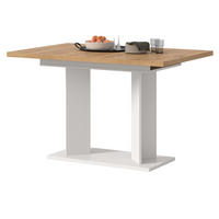 ESSTISCH Eiche Artisan, weiß 120 - 160 x 80 cm, Küchentisch ausziehbar - Eiche Artisan/Weiß, Holzwerkstoff (80/120/76cm) - Inn.Furn