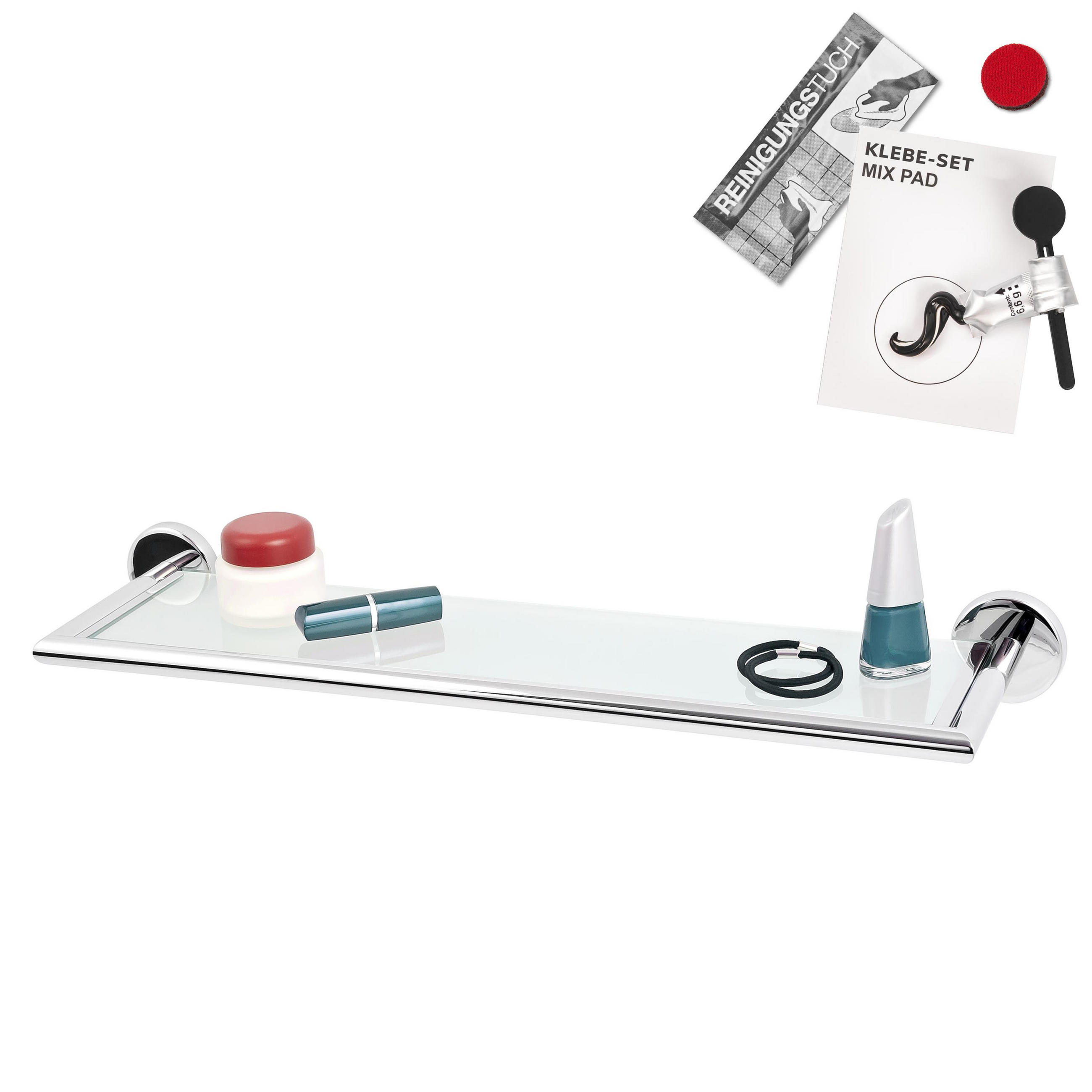 GLASABLAGE LUCENTE, Edelstahl, verchromt - Chromfarben, Metall (54/6/14cm) - bremermann