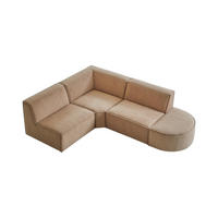 SOFA Dario Braun aus Stoff - Braun, Textil (259/198cm) - Tikamoon