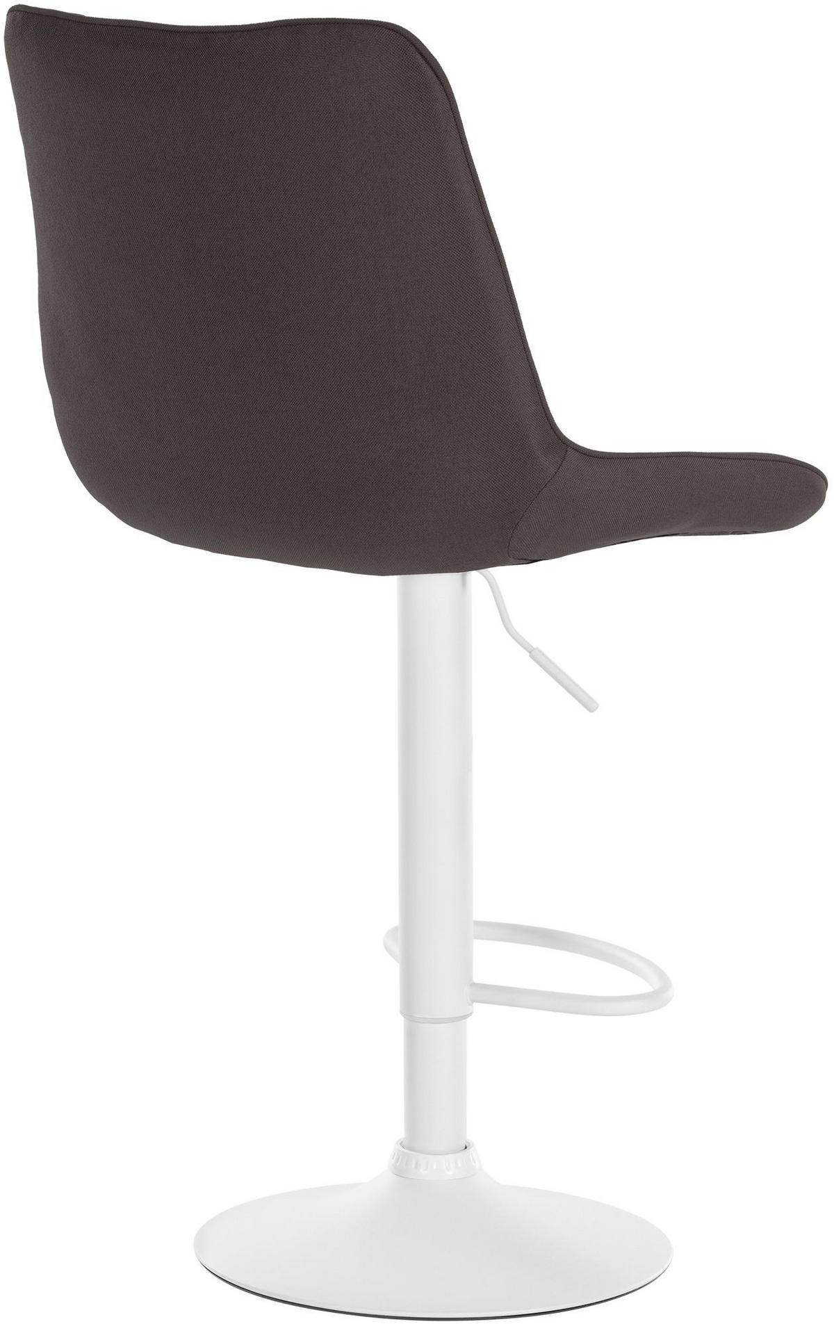 BARHOCKER RIO Taupe Stoff Weiß - Taupe, Textil/Metall (49.5/91/50cm) - DELUKE