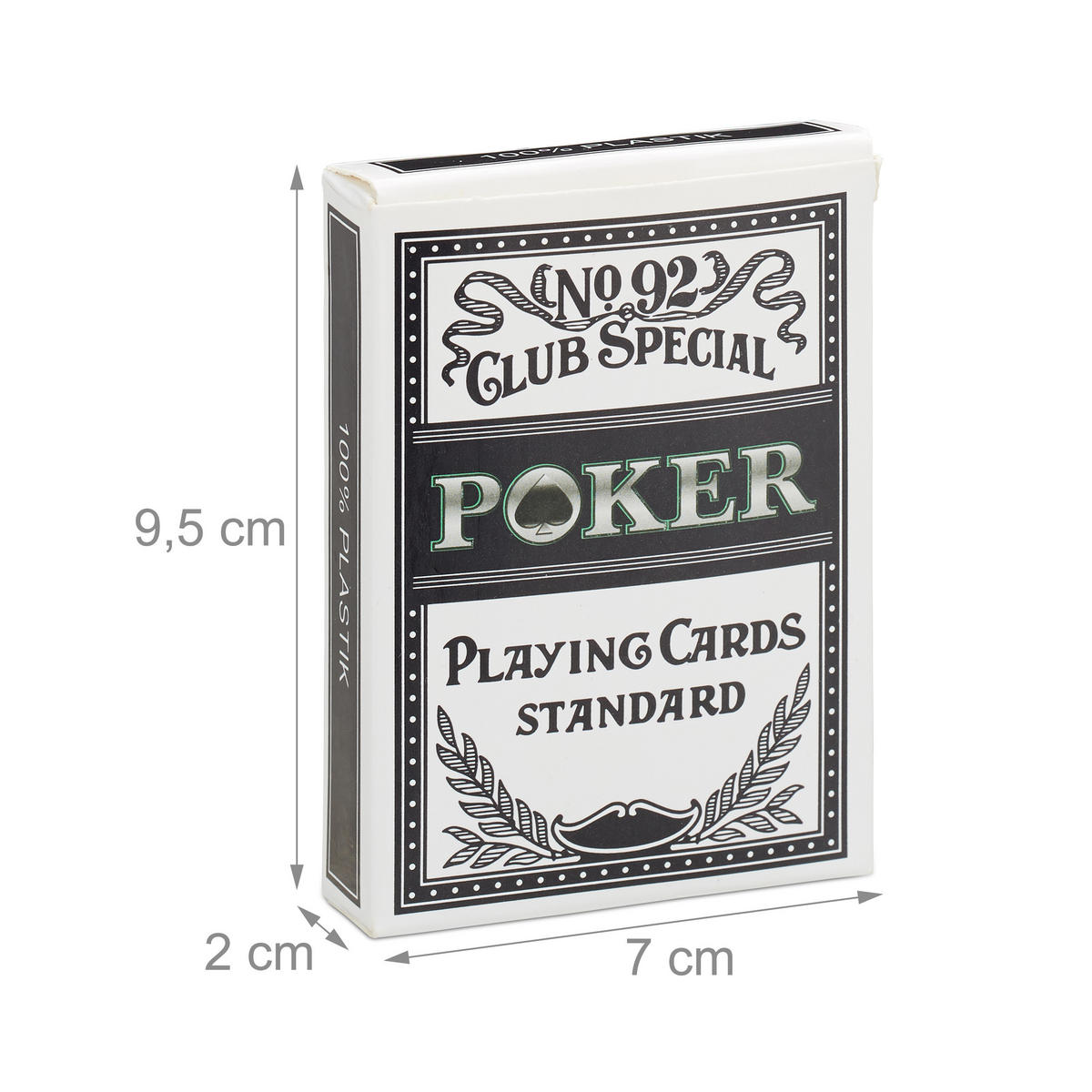 WASSERFESTE Pokerkarten - Weiß, Kunststoff (7/2cm) - Relaxdays