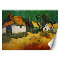 FOTOTAPETE, Strohgedeckte Häuschen - V. van Gogh - Grün, Papier (200/140cm) - Feeby
