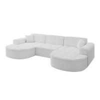 WOHNLANDSCHAFT TARO-U1 - 303x171x79,5 cm Weiß - Weiß, Holzwerkstoff/Textil (303/79.5/171cm) - ALTDECOR