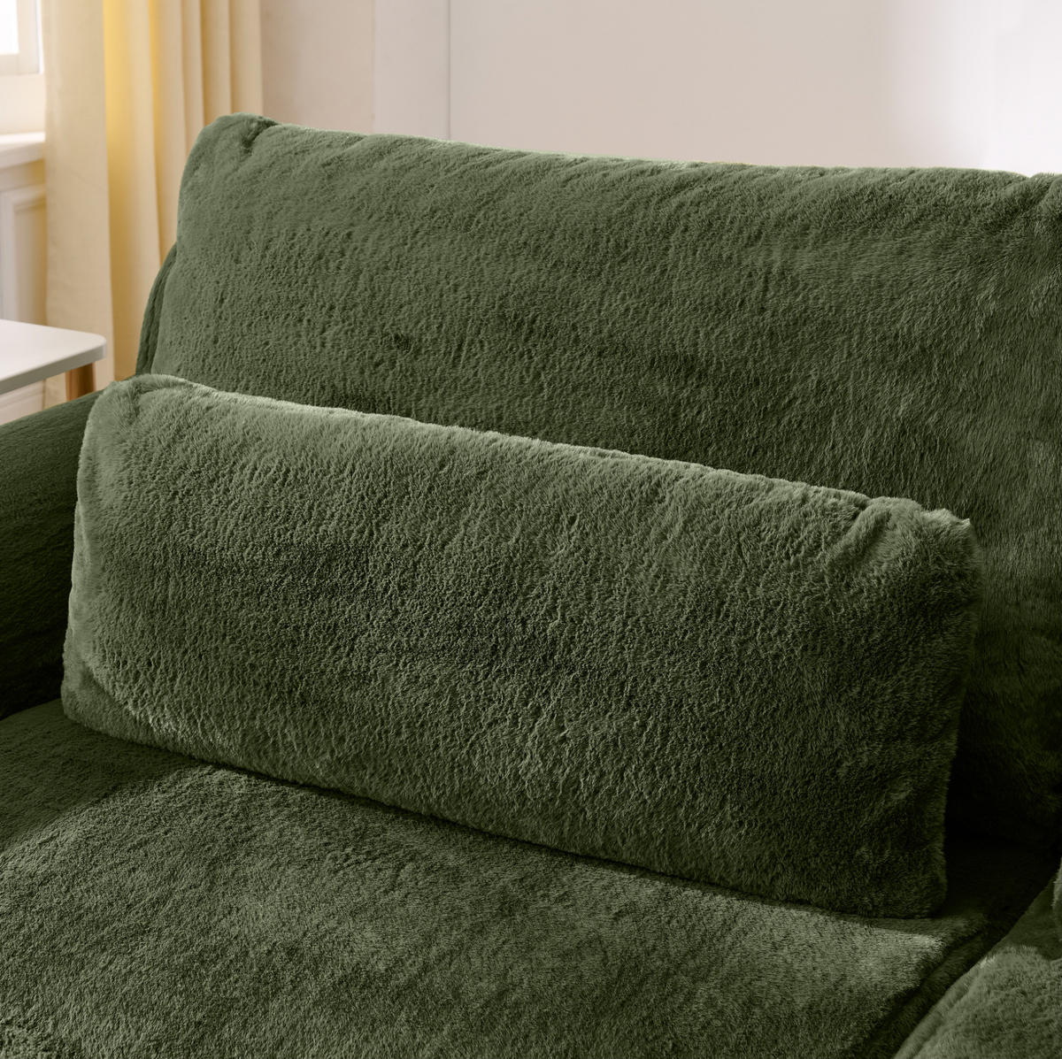 SOFA mit USB-Anschluss 2-Sitzer Green - Grün, Kunststoff (208/81/101cm) - Meubliv
