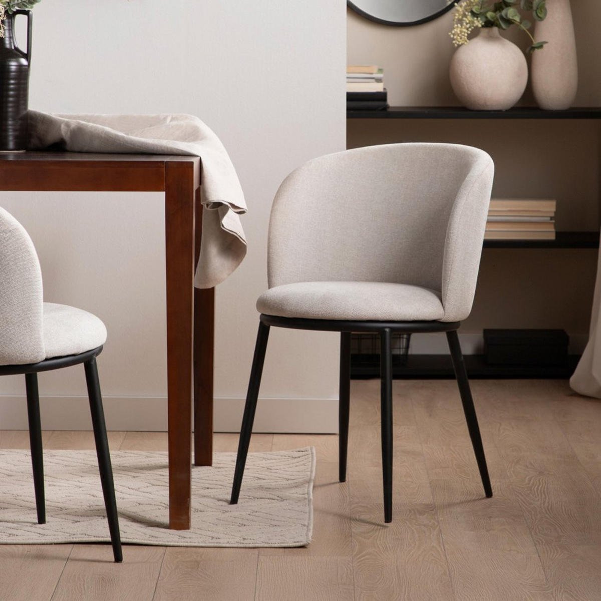 ESSZIMMERSTUHL Nolan Beige 51 cm x 80 cm - Beige, Textil (51/80/57cm)