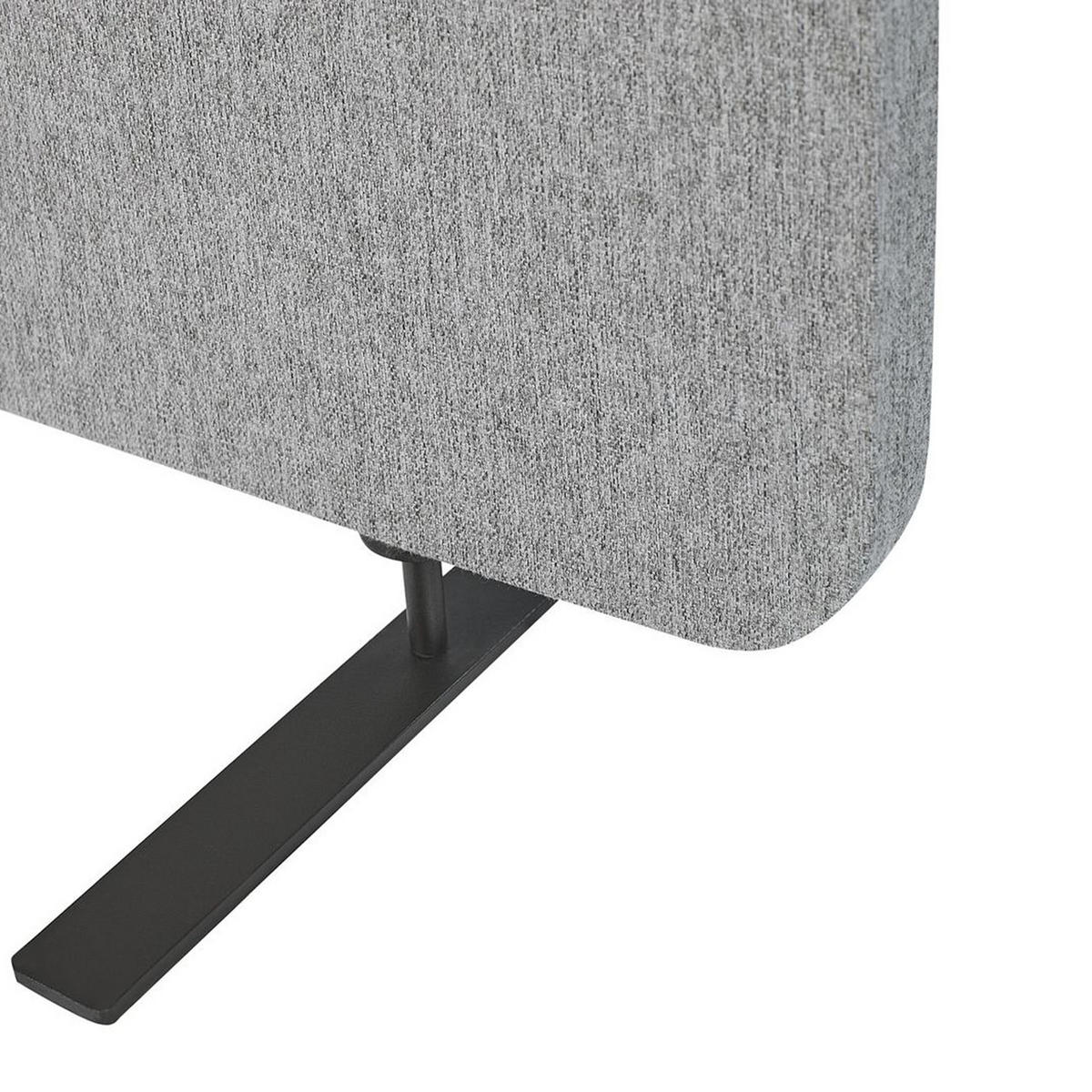 KANCELÁŘSKÝ DĚLICÍ PANEL 184/184 cm Světle šedý Standi - šedá/světle šedá, textil (184/184/30cm) - Beliani