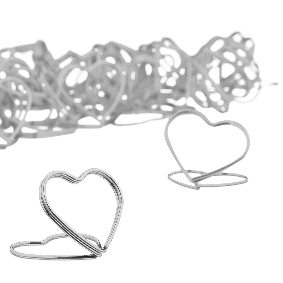 48XDRŽIAK na stôl - strieborná, kov (3/2.5/3cm) - Relaxdays