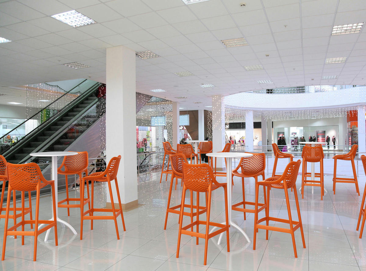 BARHOCKER Kunststoff orange - Rot/Orange, Kunststoff (45/105/53cm) - CLP