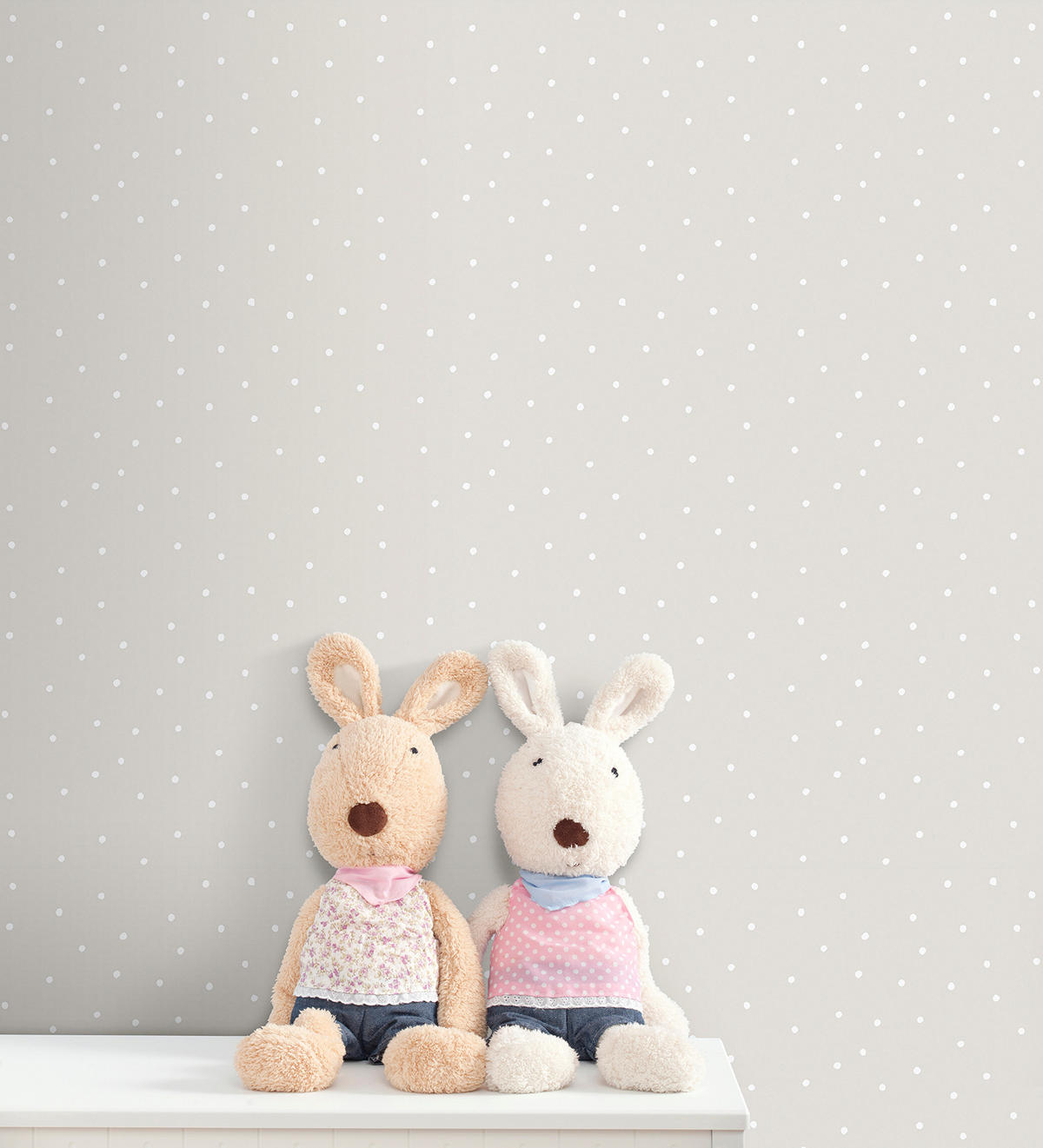 TAPETE Punkte 53 cm x 10 m - Beige, Papier (53/0.1cm) - Sanders & Sanders