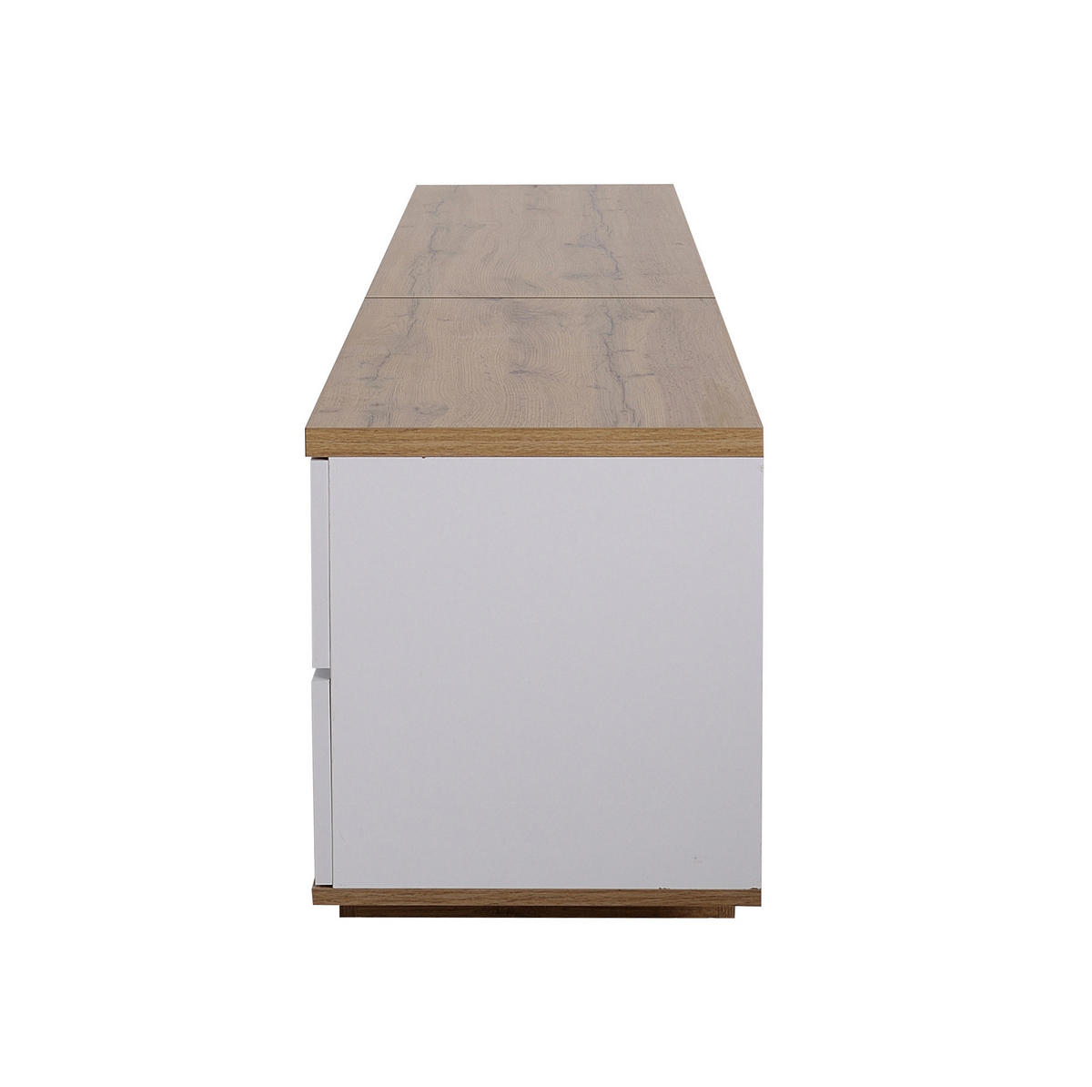 TV-LOWBOARD 180/38/46 cm mit 5 Türen und 2 offenen Fächern - Weiß, Holzwerkstoff (180/46/38cm) - BEAOK