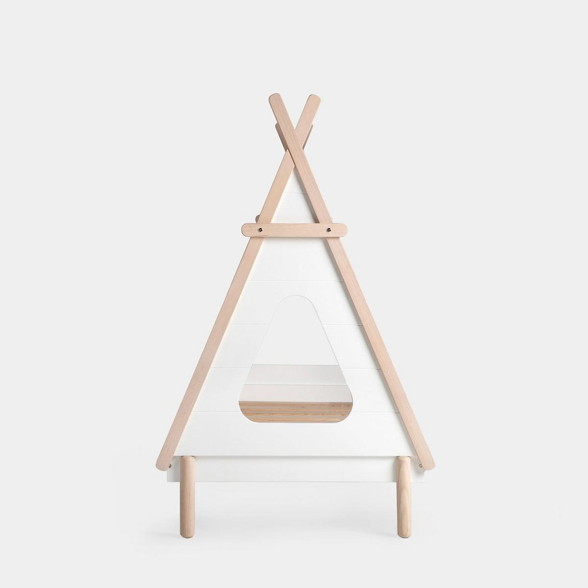 KINDERBETT Nuna Weiß 203 cm x 164 cm - Weiß, Holzwerkstoff