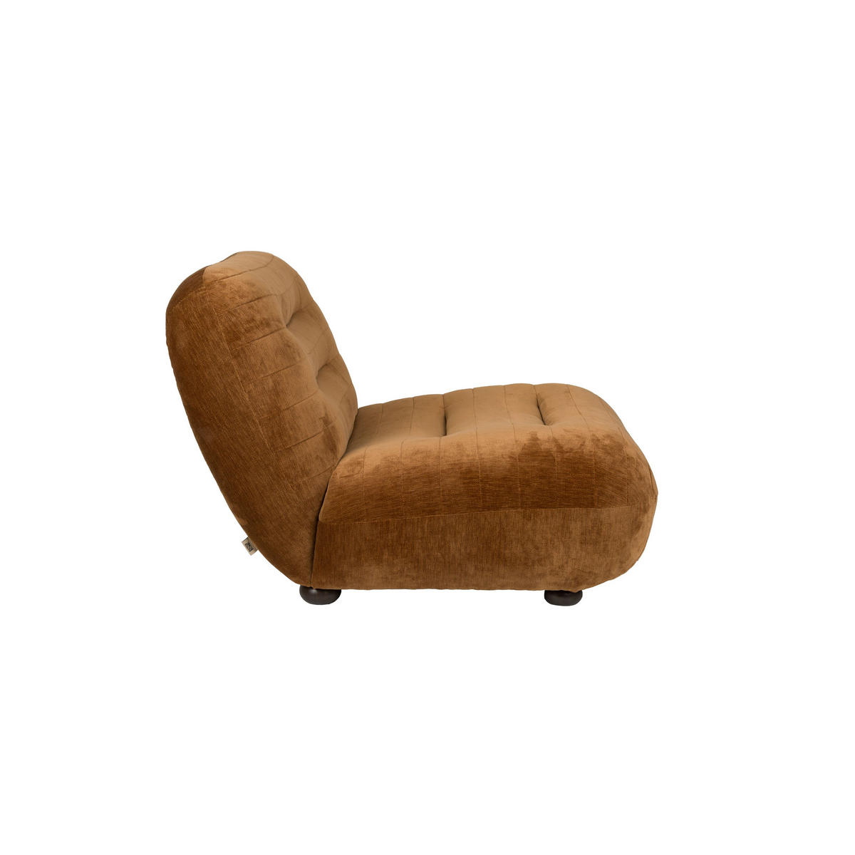 SESSEL Wyatt Samt Cognac Braun - Braun, Kunststoff (87/70.5/101cm) - Dutchbone