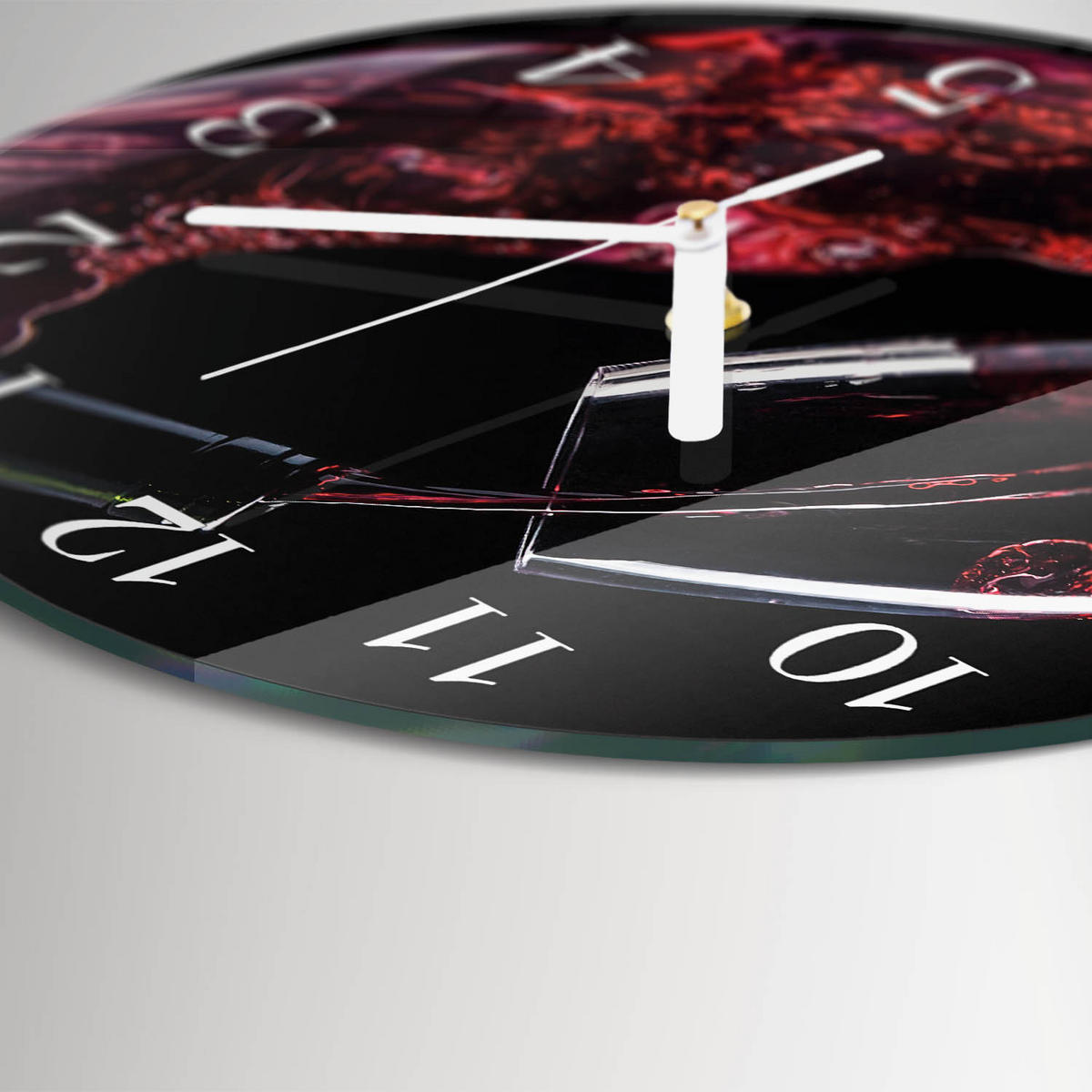 WANDUHR fi30 cm - Wein - Rot, Glas (30/30/0.4cm) - TULUP