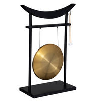 DEKO-GONG Chinesisch 69,5 cm - Schwarz, Metall (24/69.5/48cm) - Atmosphera Createur d´interieur