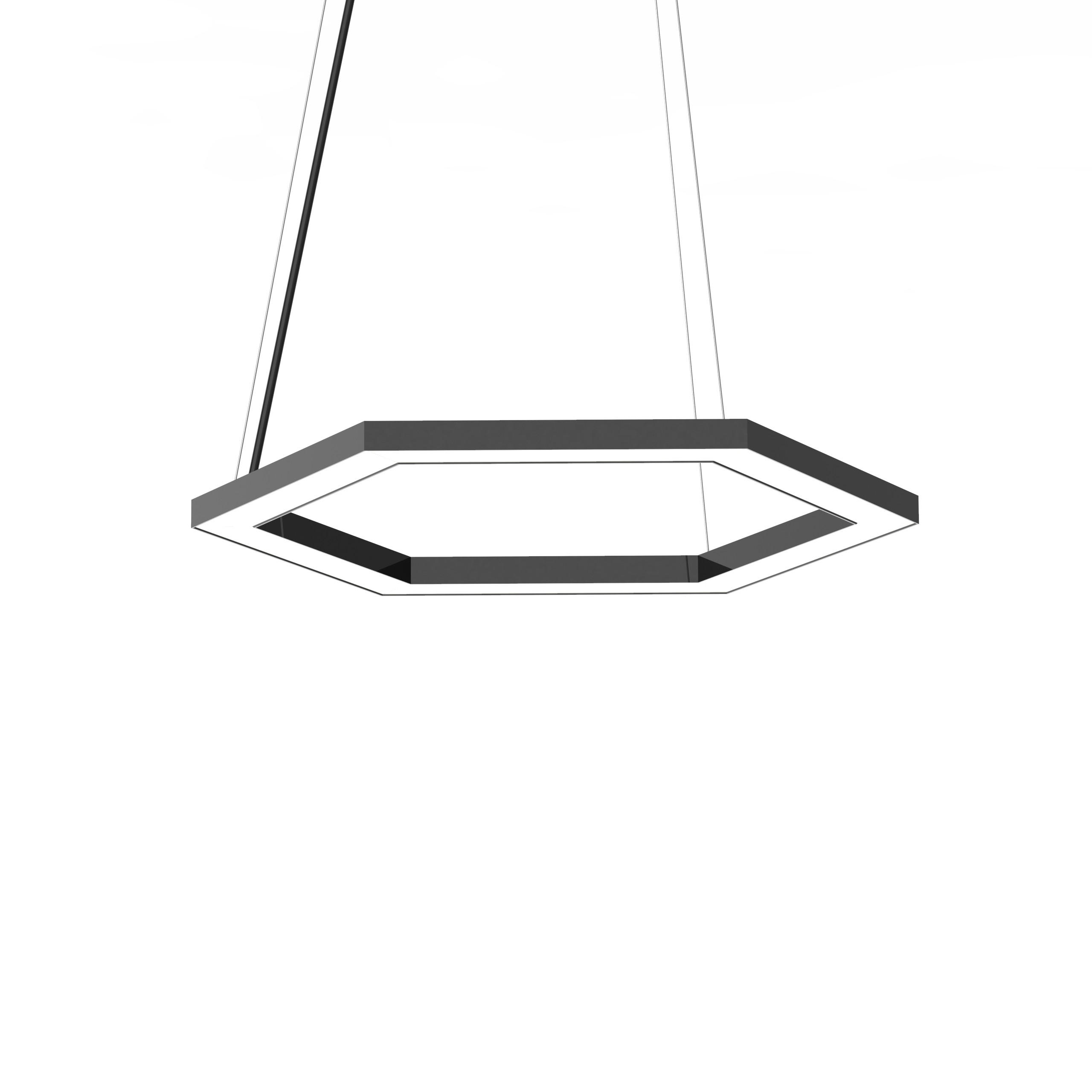 Lumicom Led-Hängeleuchte Schwarz Hochglanz 100x40x1.6 cm