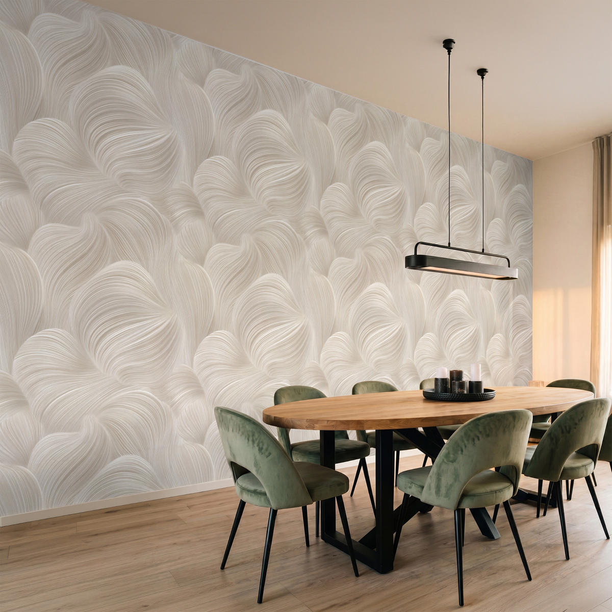 TAPETE - Lines - Ventilator - Beige - 500x240 cm - Creme, Papier (500/240cm) - OnlyWow