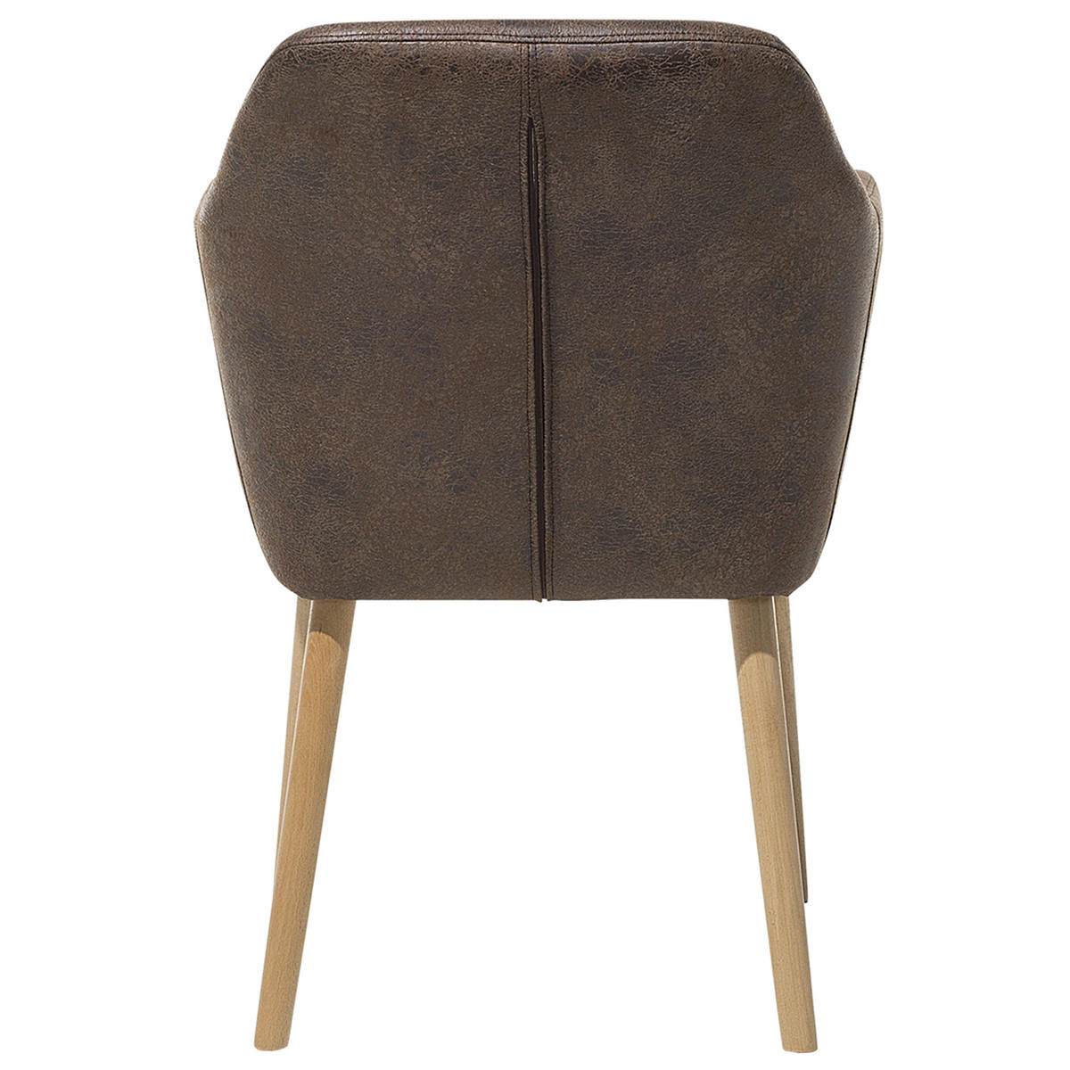 ESSZIMMERSTUHL Kunstleder Braun Yorkville - Braun, Holz/Textil (56/82/62cm) - Beliani
