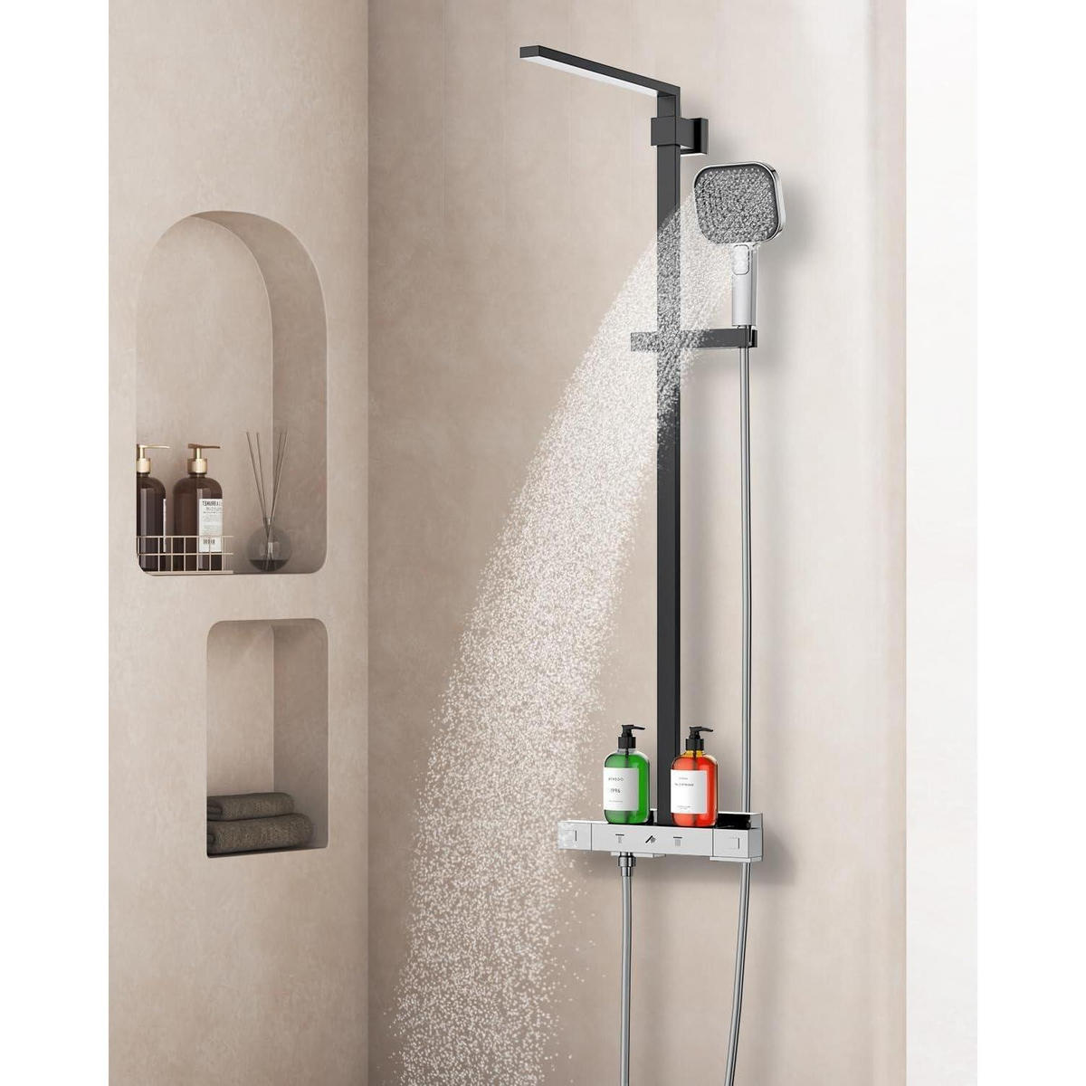 HANDBRAUSE Wassersparend 135mm Chrom - Silberfarben, Kunststoff (13.5/12.7/24cm)