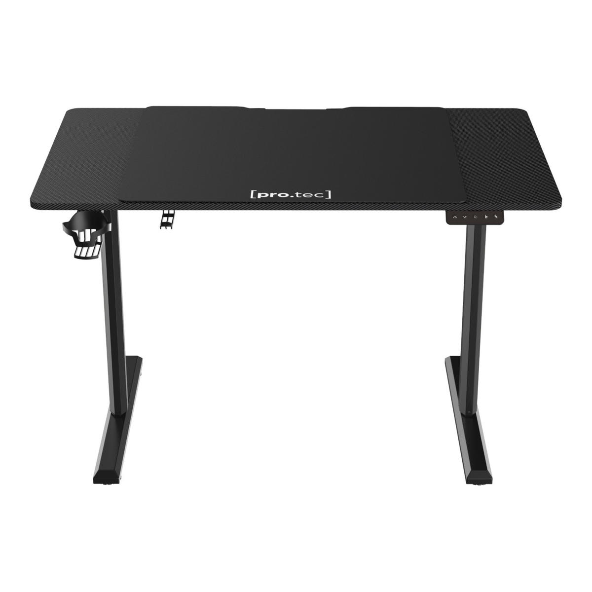 SCHREIBTISCH höhenverstellbar Pomona - Schwarz, Holzwerkstoff/Metall (60/110/117cm) - pro.tec