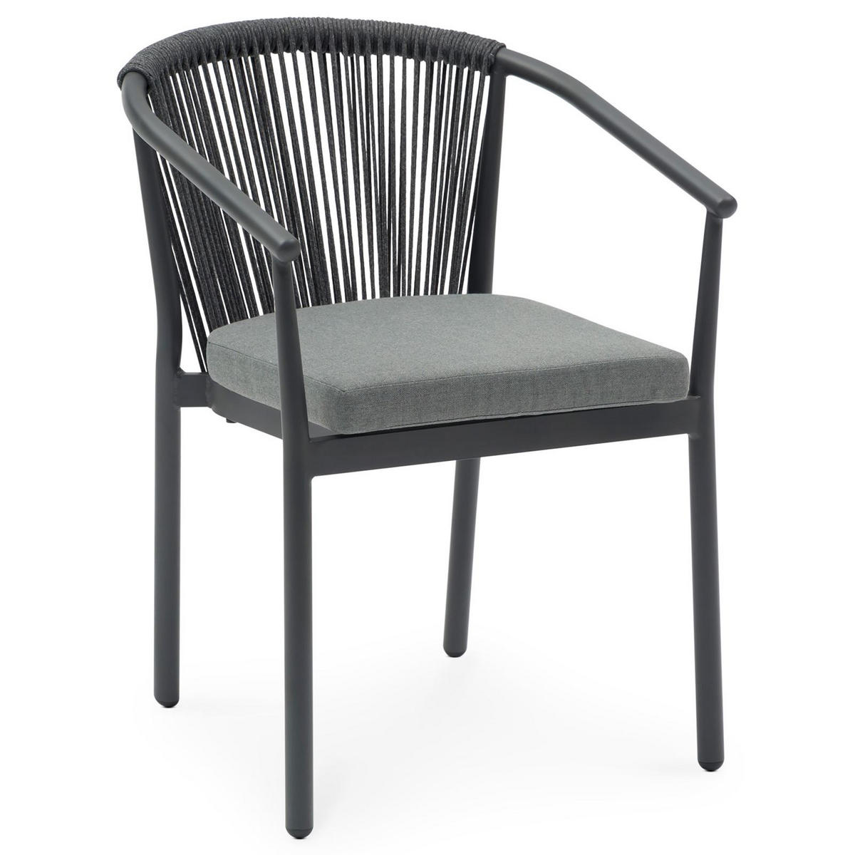 GARTENMÖBELSET TAVOLO - Anthrazit, Textil/Metall - IDIMEX