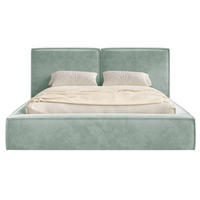 POLSTERBETT Tilves Salbeigrün 160x200 cm - Schwarz/Hellgrün, Kunststoff/Textil (160/200cm) - Selsey