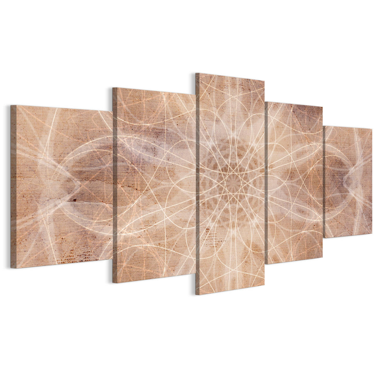 LEINWANDBILD Boho 5-tlg. 200x100 cm - Multicolor, Holz (200/100cm) - LUMASOUL