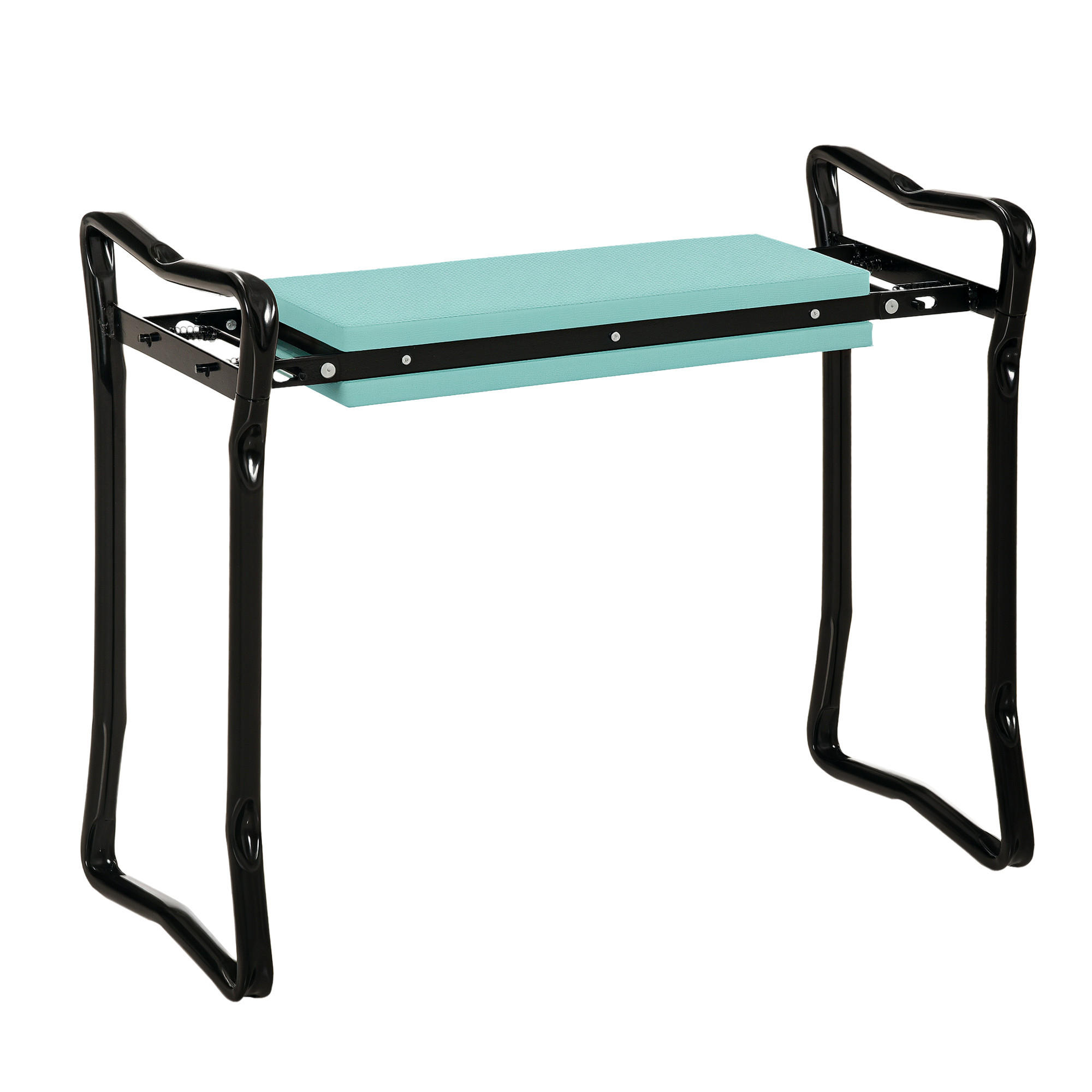 KNIEBANK DE-13749 klappbar mit Kissen Schwarz & Grün - Grün, Metall (28/49/58cm) - ComfortXL