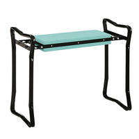 KNIEBANK DE-13749 klappbar mit Kissen Schwarz & Grün - Grün, Metall (28/49/58cm) - ComfortXL