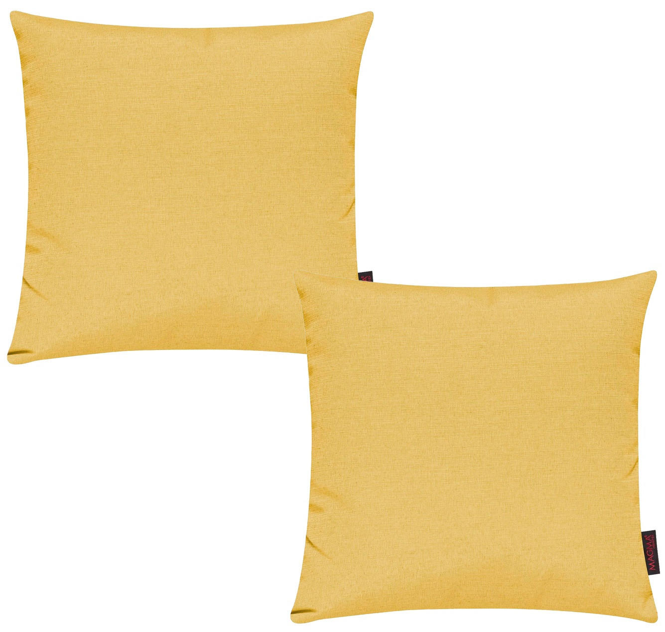 KISSENHÜLLE 2er Set Fino uni 50/50 cm - Hellgelb, Textil (50/50cm) - Magma Heimtexx
