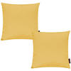 KISSENHÜLLE 2er Set Fino uni 50/50 cm - Hellgelb, Textil (50/50cm) - Magma Heimtexx
